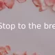 Stop to the break